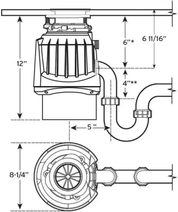 Измельчитель пищевых отходов IN SINK ERATOR ISE Plus 750 EC в магазине «На диване» в Москве  — Выгодная цена